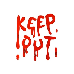 Ablakmatrica gél Keep Out piros