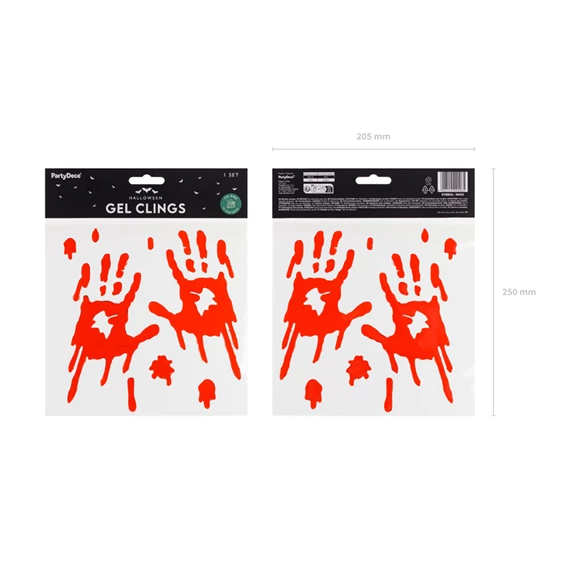 Ablakmatrica véres kezek piros