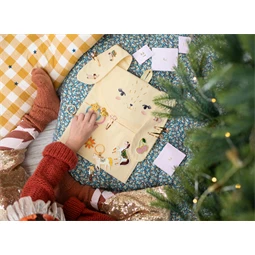 Adventi naptár töltelékkel - nyuszi szervező, mix 24x23,5 cm