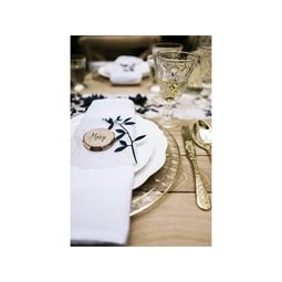 Ág levelekkel dekoráció sötétkék S/9