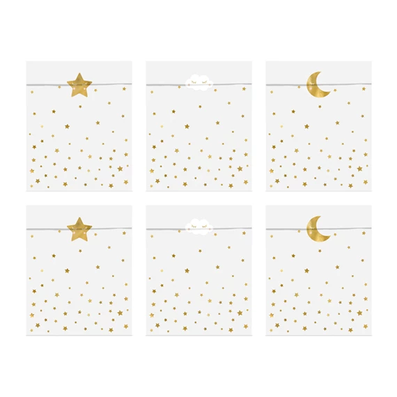 Ajándéktasak kis csillag 13x14 cm S/6