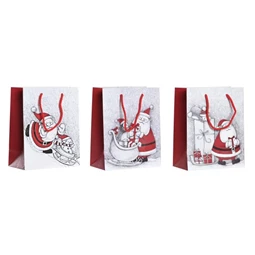 Ajándéktasak mikulással 26x13x32 cm 3 féle