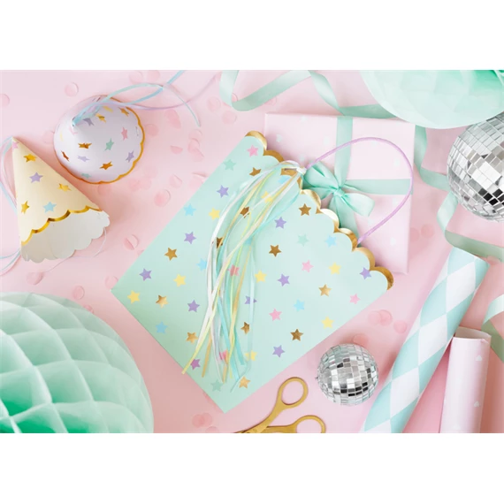 Ajándéktasakok csillagok, mix, 22x23x8 cm