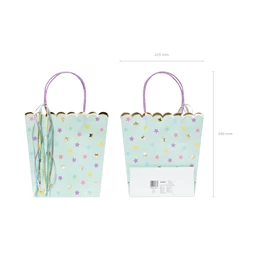 Ajándéktasakok csillagok, mix, 22x23x8 cm