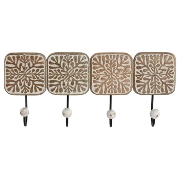 Akasztó falra 3D-s, virág mintás 41x7x17 cm