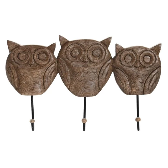 Akasztó falra bagoly 29x5x18 cm