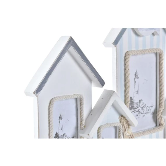 Akasztó falra, házakkal 47x5x28 cm