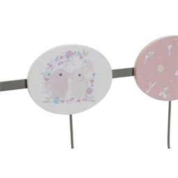 Akasztó falra, nyuszis, 3 akasztós 40x5x17 cm 2 féle