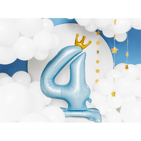 Lufi 4-es szám álló fólia 84 cm égkék