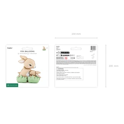 Álló lufi nyuszik fólia 51x60 cm vegyes