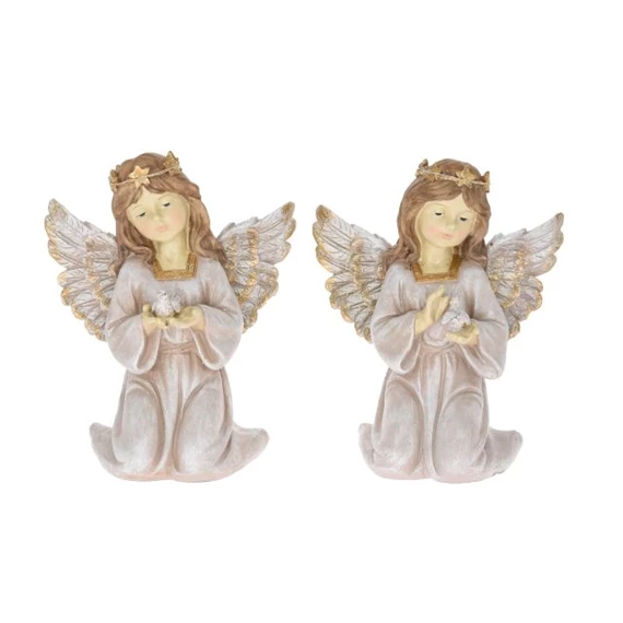 Angyal galambbal, LED-es 21x15x25 cm 2 féle