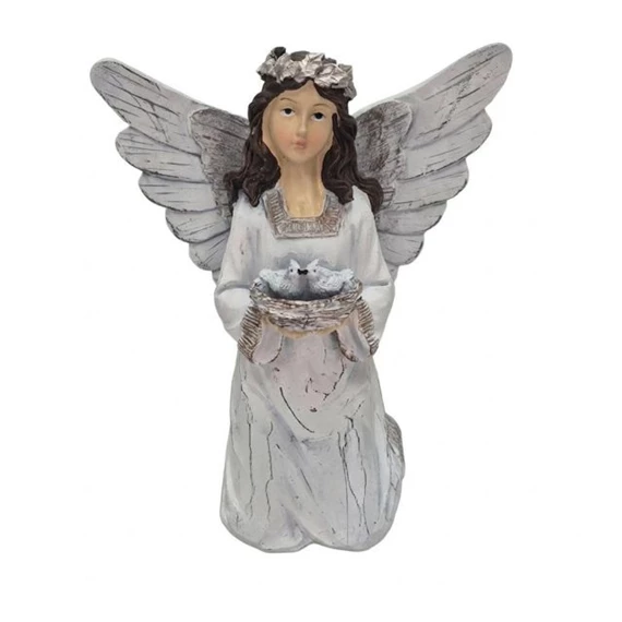 Angyal galambbal 16x21x12 cm