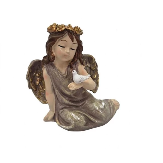 Angyal galambbal 8x14x14 cm