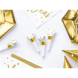 Anyósnyelv csillagos papír 12 cm fehér S/6