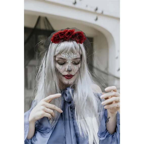 Arc dekorációs kristályok, világít a sötétben, 9,5x8,5 cm