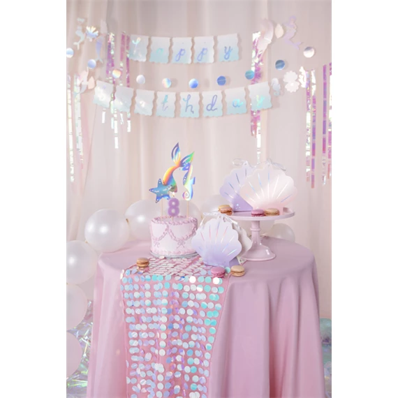 Asztali futó flitteres 0,3x2,13 m irizáló