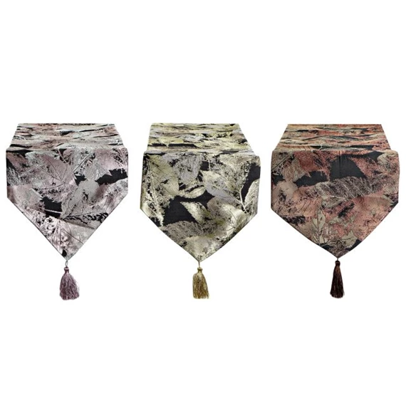 Asztali futó leveles 30x180 cm 3 féle