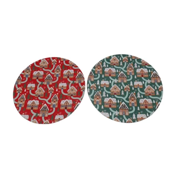 Asztali kínáló karácsonyi mintával 33x33x1,5 cm 2 féle
