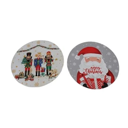 Asztali kínáló karácsonyi mintával 33x33x1,5 cm 2 féle