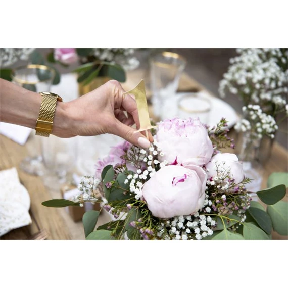 Asztalszám betűzős 26 cm arany S/11