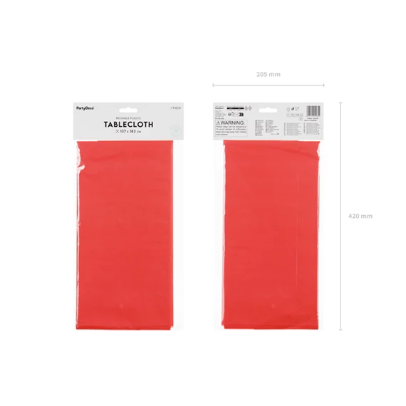 Asztalterítő 137x183 cm piros