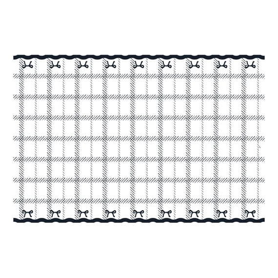 Asztalterítő masnikkal, kockás 180x120 cm színkeverék