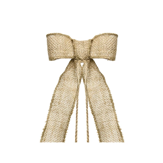 Autó dekorációs készlet masnik, zsákvászon