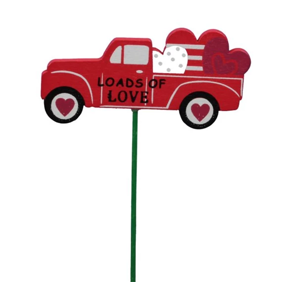 Autó szívvel, betűzős 8x4 cm S/10