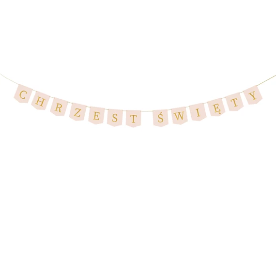 Banner Chrzest Święty 2 m világos rózsaszín