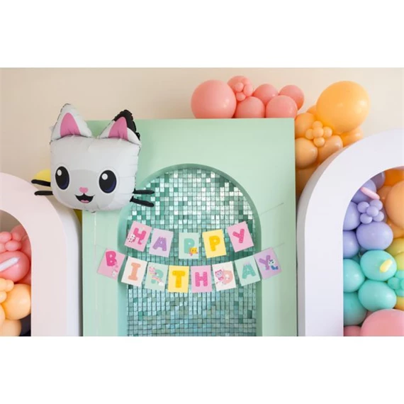 Banner happy birthday gabby`s dollhouse 180 x 15 cm