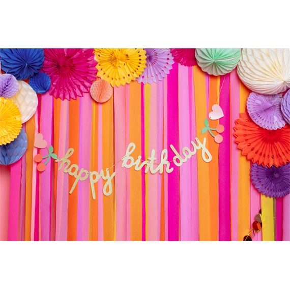 Banner happy birthday mix 100x18 cm