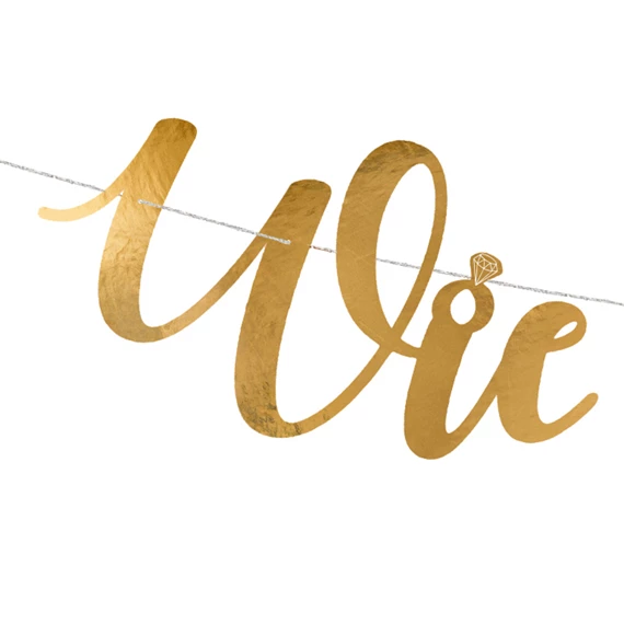 Banner lánybúcsú arany 150x21,5 cm