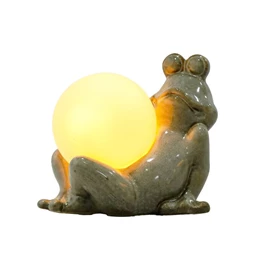 Béka LED-es gömbbel fekvő 13,5x10x11,5 cm
