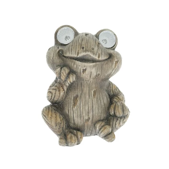 Szolár lámpa béka, LED-es 12,5x10,5x15 cm