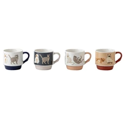 Bögre macskás 300 ml 12x8,5x8,2 cm 4 féle