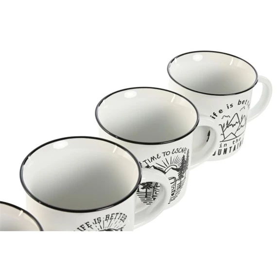 Bögre kemping 340 ml 12,5x9,3x9 cm 4 féle