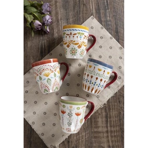 Bögre népies 320 ml 11,5x8,5x10 cm 4 féle