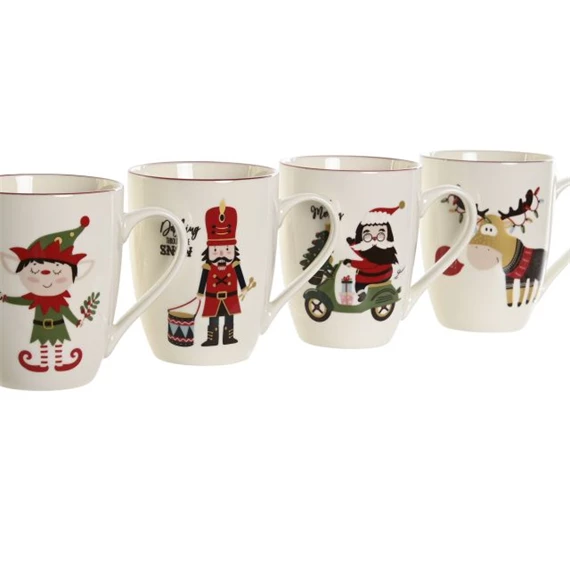 Bögre 12x8x10,5 cm 4 féle 340 ml