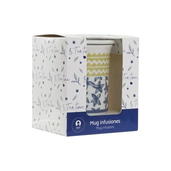 Bögre teás 11x8,5x11 cm 280 ml 2 féle