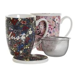 Bögre teás 12x8,3x11 cm 380 ml 3 féle