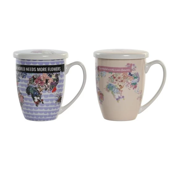 Bögre teás 12x9x11 cm 380 ml 2 féle