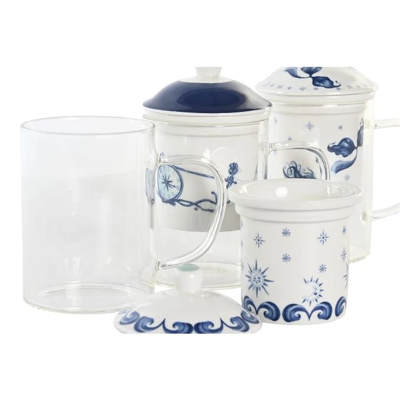 Bögre teás 12x8x14,5 cm 300 ml 3 féle