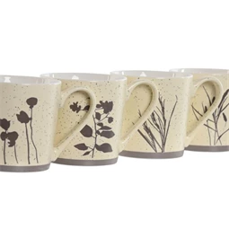 Bögre virág mintás 400 ml 13x9,5x9 cm 4 féle