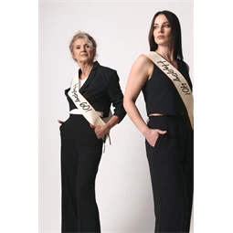 Szalag Happy 60 felirattal, krém, 76 cm