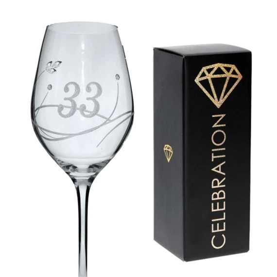 Boros pohár Swarovski kristállyal 360 ml 22,5x8 cm