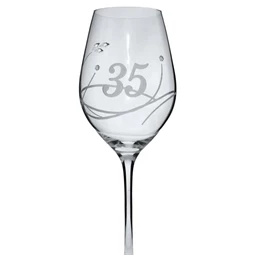 Boros pohár Swarovski kristállyal 360 ml 22,5x8 cm