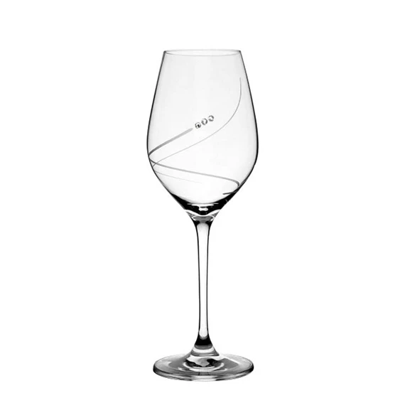 Boros pohár Swarovski kristállyal 360 ml 22,5x8 cm S/2