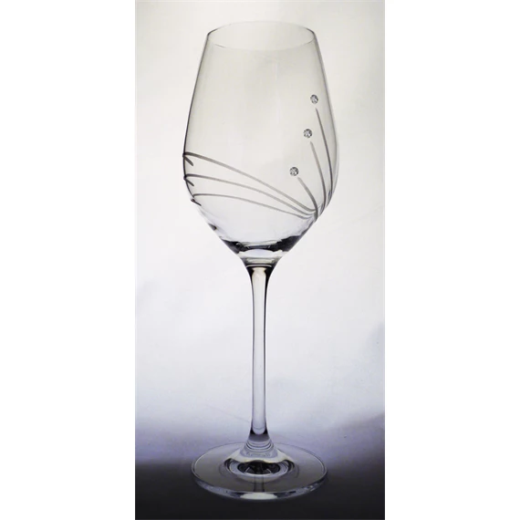 Boros pohár Swarovski kristállyal 360 ml 22,5x8 cm S/6