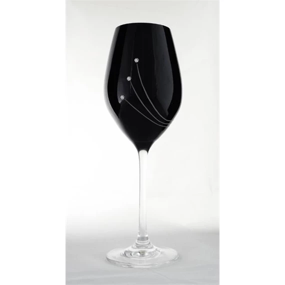 Boros pohár Swarovski kristállyal 360 ml 22,5x8 cm S/2
