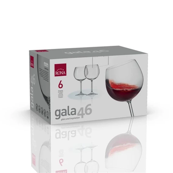 Boros pohár burgundi GALA 460 ml 10x18,2 cm S/6